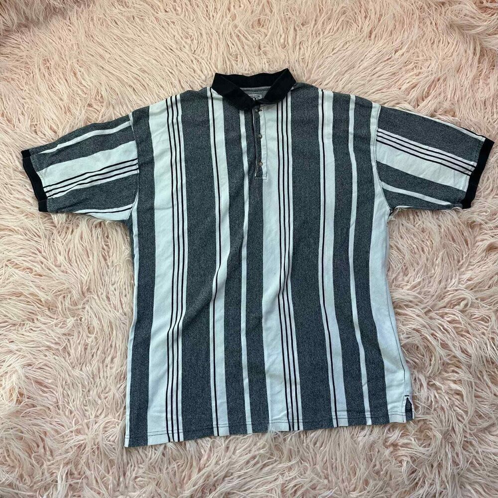 Men’s Vintage 2XL Striped Polo Shirt